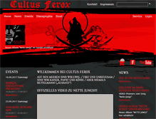 Tablet Screenshot of cultusferox.com